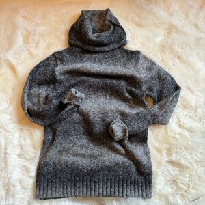 H&M Gradient Stripe Cowl Turtleneck Wool Blend Sweater- S